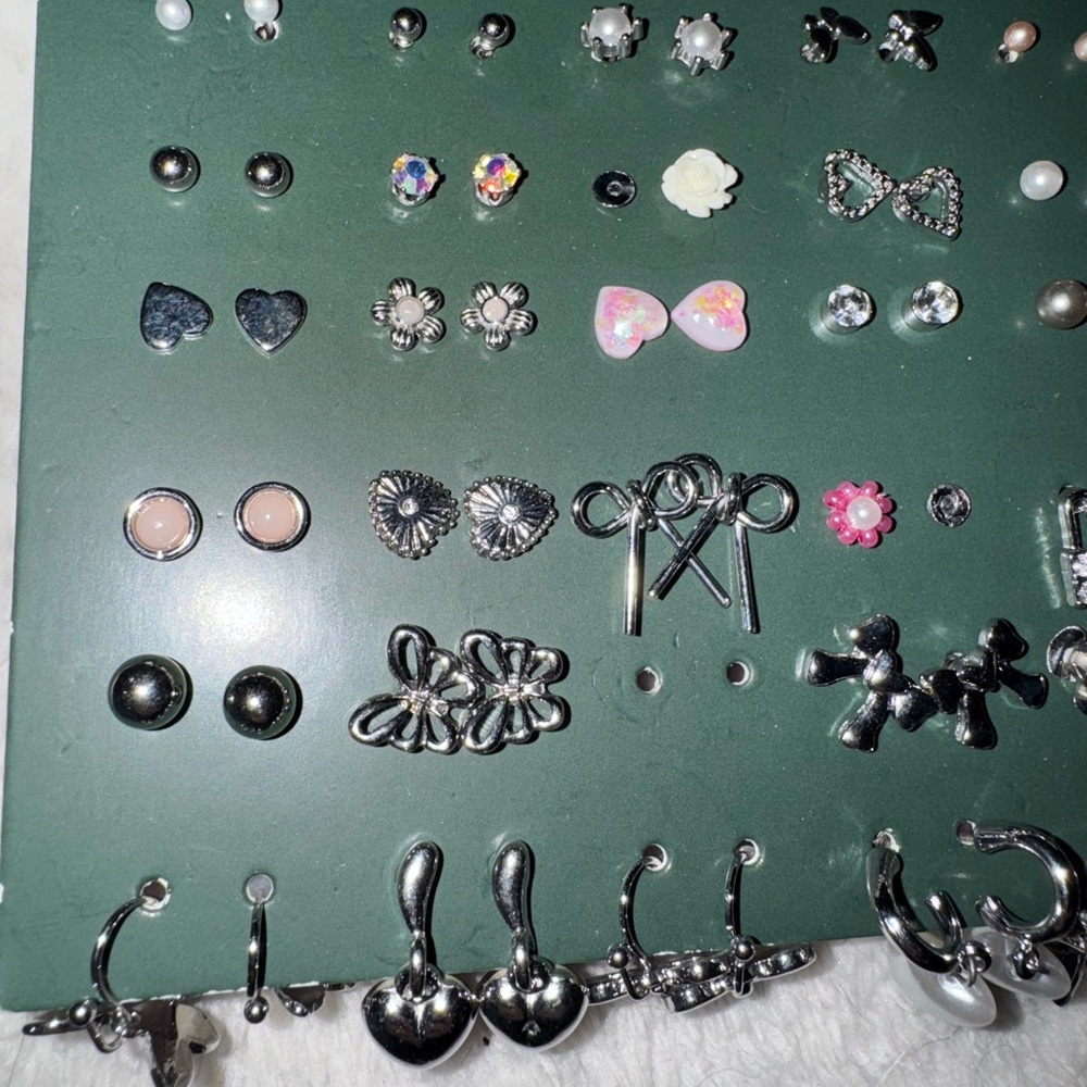 Wild Fable Silver Earring Set Universal Thread Hoop Earrings-please look closely - Picture 2 of 4